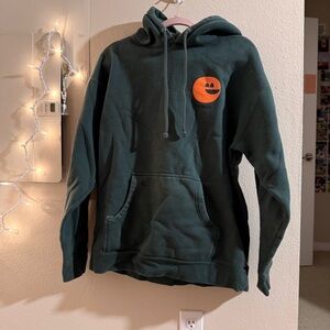 Everywhere Clothing Green Graphic Hoodie Triangle Logo Pullover Size XL